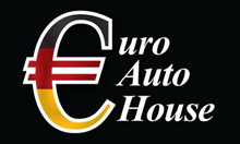 A black and yellow euro auto house logo.